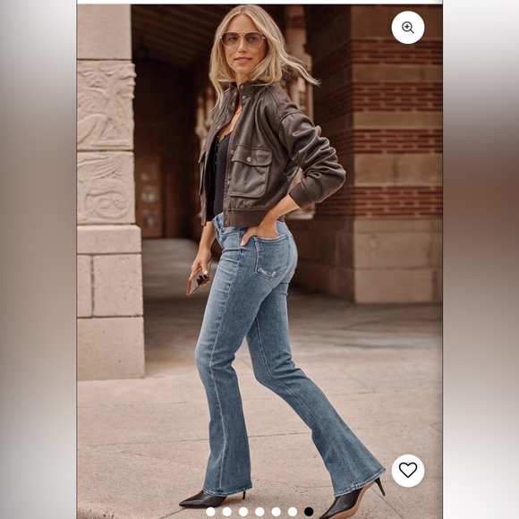 Evereve Dark Brown Bomber Jacket NWOT - Picture 2 of 16